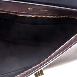 Pre Owned Celine Tri Color Leather and Suede Large Trapeze Bag