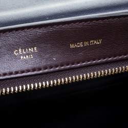 Pre Owned Celine Tri Color Leather and Suede Large Trapeze Bag