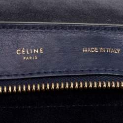 Pre Owned Celine Tricolor Leather and Suede Medium Trapeze Top Handle Bag