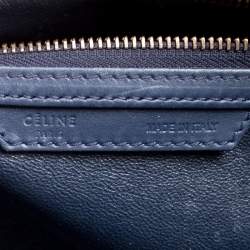 Pre Owned Celine Tri Color Leather and Nubuck Leather Mini Luggage Tote