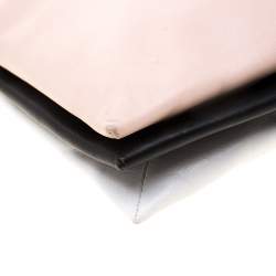 Pre Owned Celine Tri Color Soft Leather Trio Zip Chain Clutch