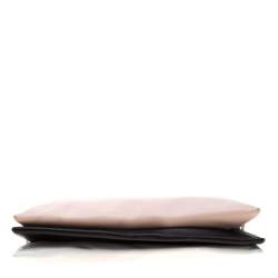 Pre Owned Celine Tri Color Soft Leather Trio Zip Chain Clutch