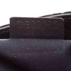 Pre Owned Celine Black C Logo Embossed Suede and Leather Shoulder Bag
