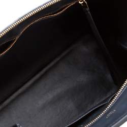 Pre Owned Celine Black/Beige Python and Leather Medium Edge Bag
