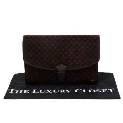 Pre Owned Celine Brown Suede and Leather Clutch