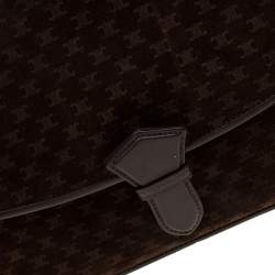 Pre Owned Celine Brown Suede and Leather Clutch