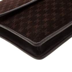 Pre Owned Celine Brown Suede and Leather Clutch