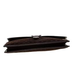 Pre Owned Celine Brown Suede and Leather Clutch