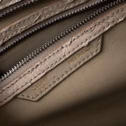 Pre Owned حقيبة يد  سيلين ميني لاغيدج جلد ثعبان رصاصية