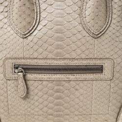Pre Owned حقيبة يد  سيلين ميني لاغيدج جلد ثعبان رصاصية
