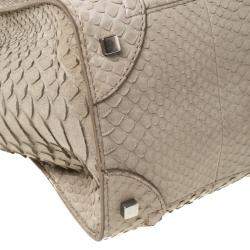 Pre Owned حقيبة يد  سيلين ميني لاغيدج جلد ثعبان رصاصية