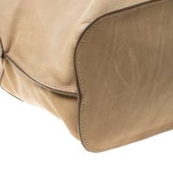 Pre Owned Celine Beige Leather Studded Tote