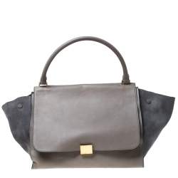 Large trapeze discount top handle bag