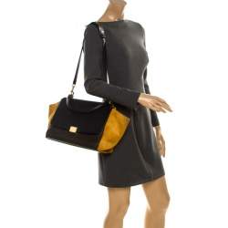 Pre Owned حقيبة سيلين ترابيز جلد وسويدي ثلاثية اللون متوسطة