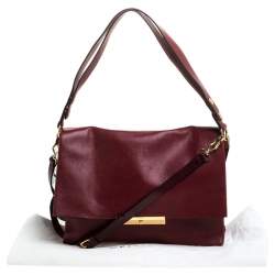 Pre Owned Celine Red Calfskin Leather Blade Flap Bag