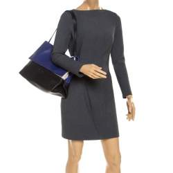 Pre Owned Celine Tri Color Leather All Soft Shoulder Bag