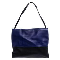 Pre Owned Celine Tri Color Leather All Soft Shoulder Bag