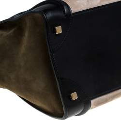 مملوكة مسبقًا Celine Tri Color Nubuck and Leather Mini Luggage Tote