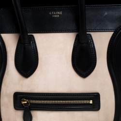 مملوكة مسبقًا Celine Tri Color Nubuck and Leather Mini Luggage Tote