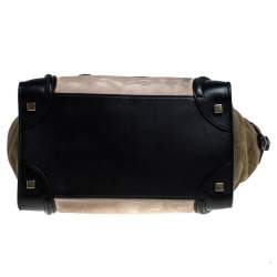 مملوكة مسبقًا Celine Tri Color Nubuck and Leather Mini Luggage Tote