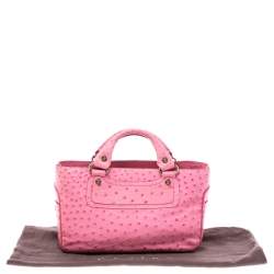 Pre Owned Celine Pink Ostrich Boogie Tote