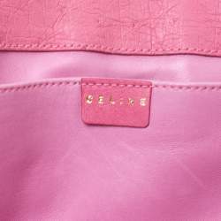 Pre Owned Celine Pink Ostrich Boogie Tote