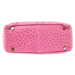 Pre Owned Celine Pink Ostrich Boogie Tote