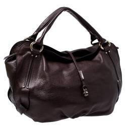 Celine Brown Leather Bittersweet Hobo