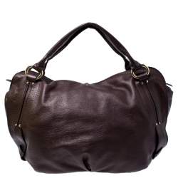 Celine Brown Leather Bittersweet Hobo