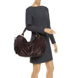 Celine Brown Leather Bittersweet Hobo