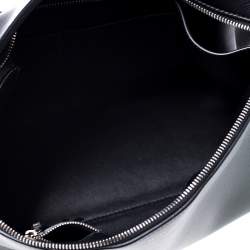 Pre Owned Celine Black/Grey Leather Medium Edge Top Handle Bag