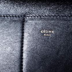 Celine Blue Python and Suede Medium Trapeze Top Handle Bag