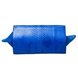 Celine Blue Python and Suede Medium Trapeze Top Handle Bag