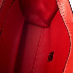 Pre Owned Celine Orange Leather and Suede Medium Trapeze Bag