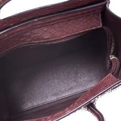 Pre Owned حقيبة سيلين نانو لاغيدج جلد ثعبان عنابي داكنة