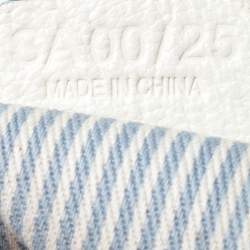 Celine Blue/White Monogram Canvas and Leather Satchel