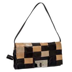 Pre Owned Celine Multicolor Leather Watch Me Dance Clutch Bag