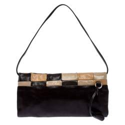 Pre Owned Celine Multicolor Leather Watch Me Dance Clutch Bag