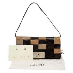 Pre Owned Celine Multicolor Leather Watch Me Dance Clutch Bag