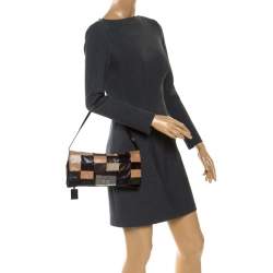 Pre Owned Celine Multicolor Leather Watch Me Dance Clutch Bag