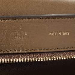 Pre Owned Celine Tricolor Leather and Suede Medium Trapeze Bag