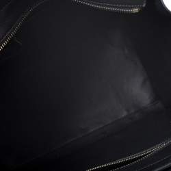 Pre Owned Celine Tri Color Python Embossed Leather Mini Luggage Tote