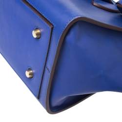 Pre Owned Celine Blue Leather Mini Tie Tote