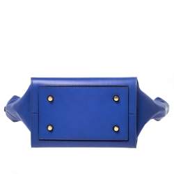 Pre Owned Celine Blue Leather Mini Tie Tote