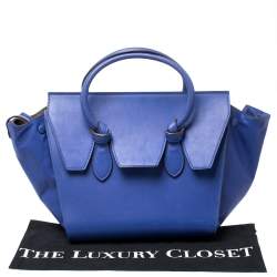 Pre Owned Celine Blue Leather Mini Tie Tote
