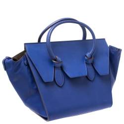 Pre Owned Celine Blue Leather Mini Tie Tote