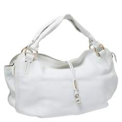 Celine White Leather Large Bittersweet Hobo