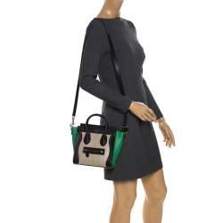 مملوكة مسبقًا Celine Multicolor Python and Leather Nano Luggage Tote