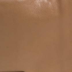 Pre Owned Celine Beige Leather Turnlock Flap Shoulder Bag