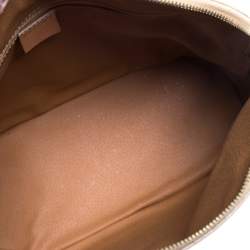 Pre Owned Celine Beige Coated Canvas Vintage Macadam Satchel